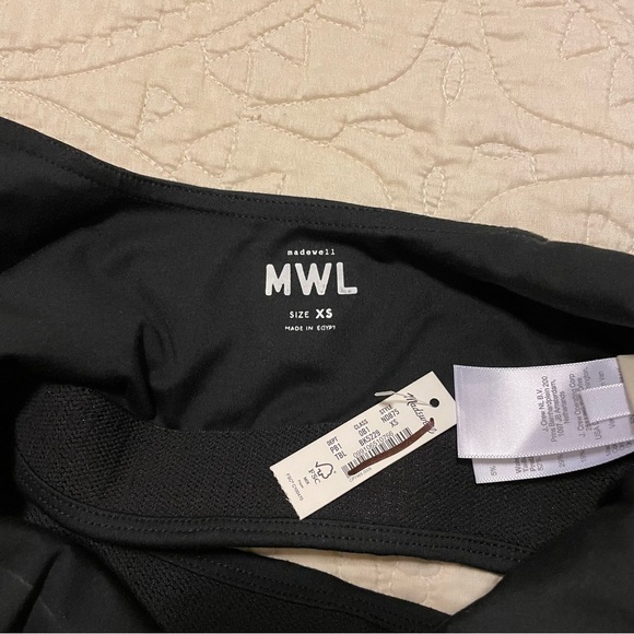 Madewell MWL Flex Square-Neck Sports Bra Black Size XS - Picture 7 of 7
